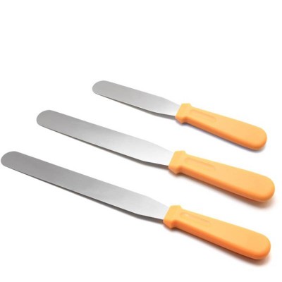 Wholesale 6'' 8'' 10'' Baking Tools Plastic Handle Stainless Steel Cake Spatula Cream Spreader Knife