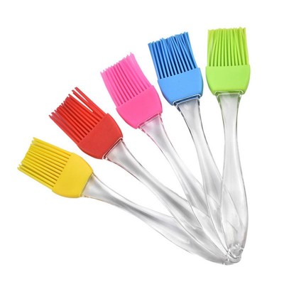 baking accessory FDA certification kitchen seasoning BBQ brush plastic handle silicone head oil brush